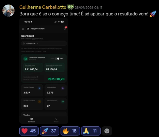 Print de resultado de aluno