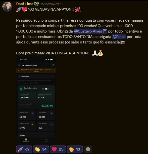 Print de resultado de aluno