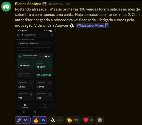 Print de resultado de aluno