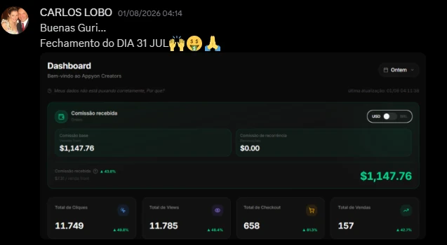 Print de resultado de aluno