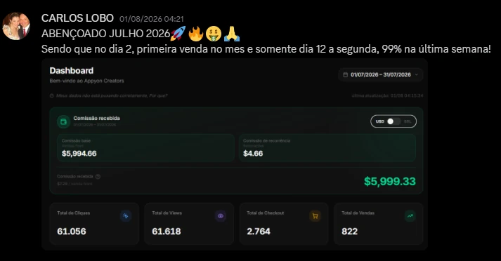 Print de resultado de aluno